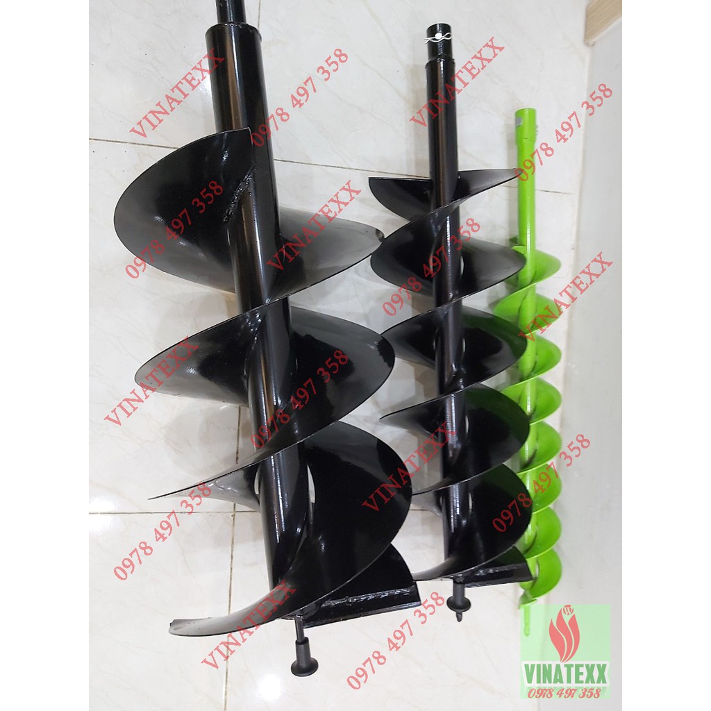 Mũi Khoan Đất 300mm Đôi Gắn Máy Đào Hố Trồng TRụ Rào