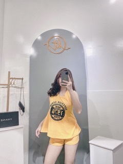 Đồ bộ ba lỗ chất thun giấy mặc mát