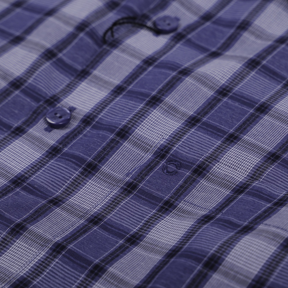 OWEN - Áo sơ mi dài tay Regular Fit màu Navy trắng Bamboo - AR220838DT