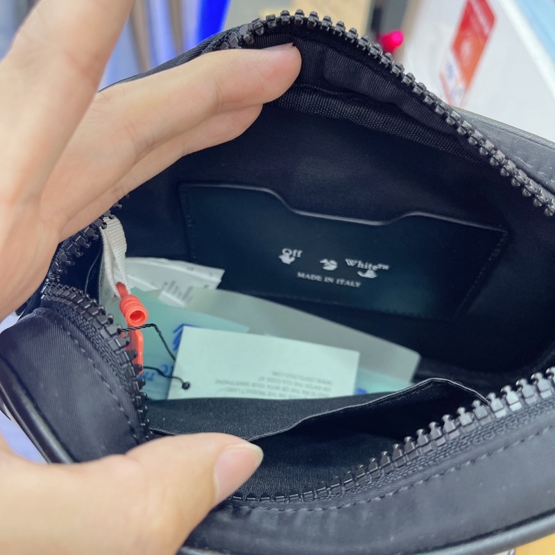 ⚡️[Mirror Quality] - Túi Đeo Chéo Off White Binder Nylon Small Crossbody Bag Black White, Túi đeo chéo OFF WHITE