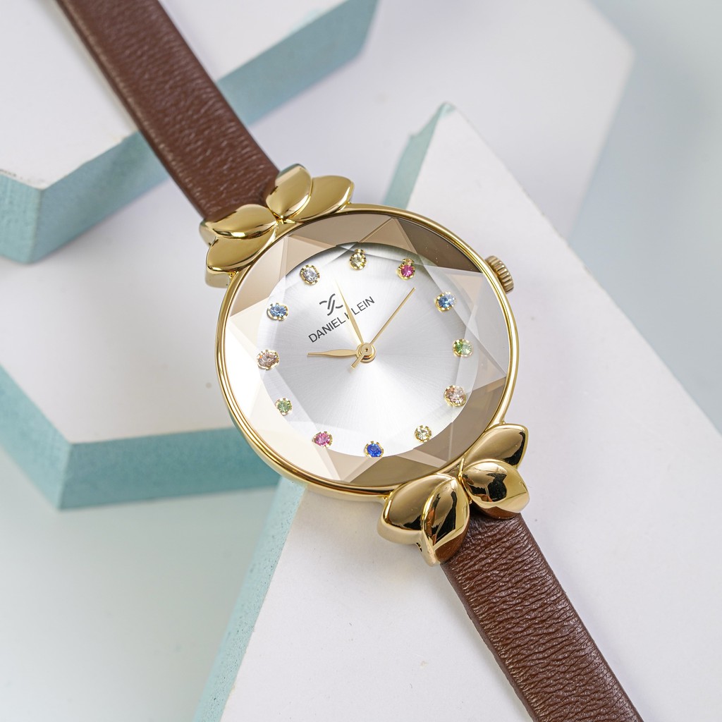 Đồng hồ Nữ Daniel Klein Flowers Yellow-Brown DK5535- Lamy watch