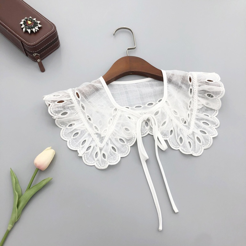 Cổ Áo Giả Thêu Họa Tiết Dickey Có Thể Tháo Rời Cho Nữ