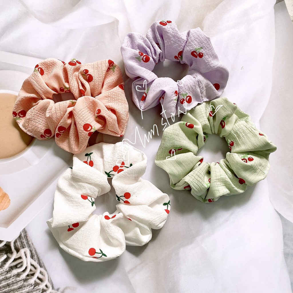 {Ảnh thật} CỘT TÓC VẢI SCRUNCHIES M4 -THỜI TRANG NỮ