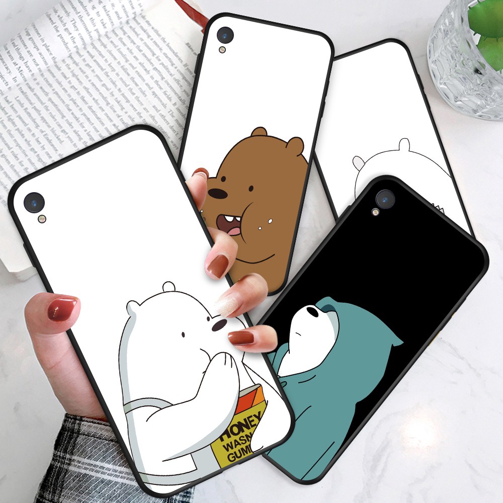 ASUS Zenfone Max Pro M1 Live ZB601KL ZB602KL ZB555KL ZB501KL For Soft Case Silicone Casing TPU Cute Cartoon Lovely Brown White Stupid Bear Phone Full Cover simple Macaron matte Shockproof Back Cases