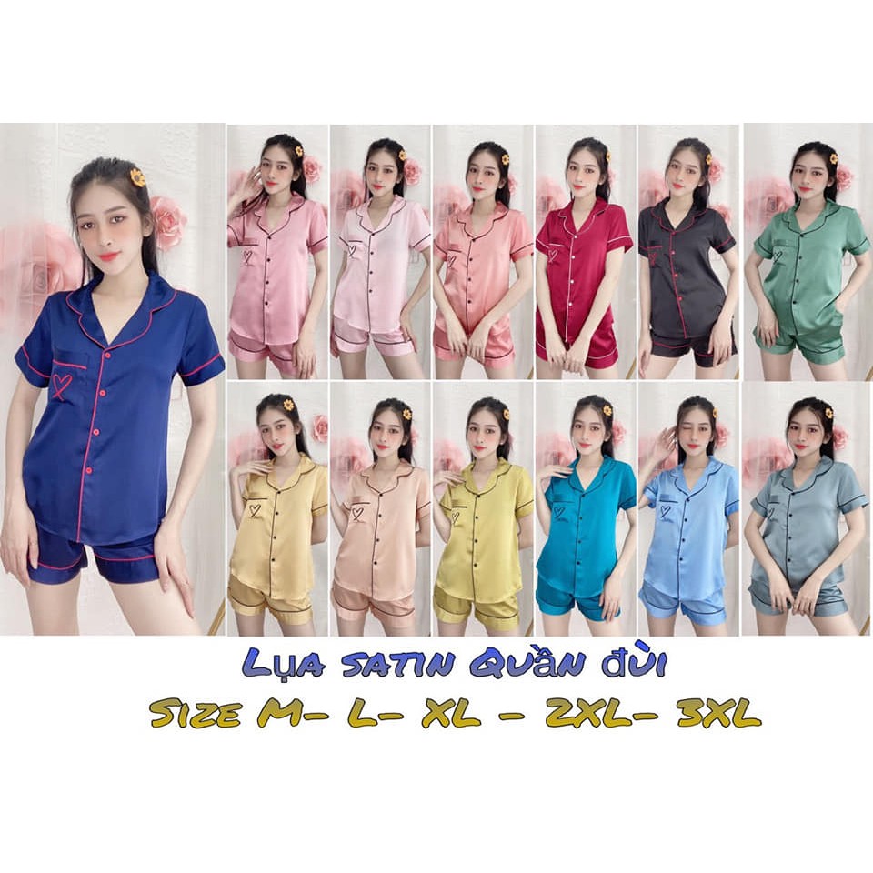 BỘ ĐỒ MẶC NHÀ LỤA SATIN - TAY NGẮN QUẦN CỘC