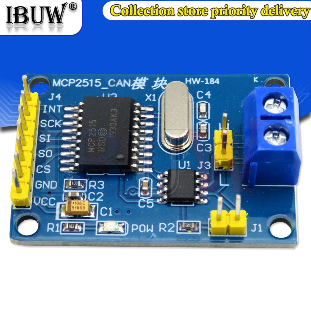 Mô Đun MCP2515 CAN Bus TJA1050 SPI Điều Khiển 51 MCU ARM Cho Arduino DIY