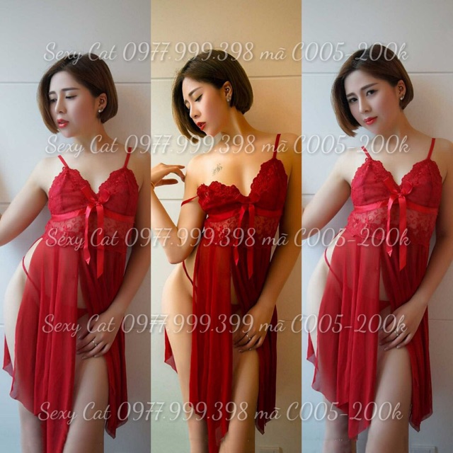 Váy ngủ 2 dây xẻ tà sang trọng - S148 - Có ảnh thật | BigBuy360 - bigbuy360.vn