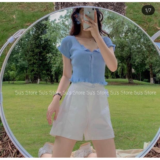 ÁO THUN PHỐI REN ĐÍNH NÚT XINH SANG LẮM LUÔN 🦐🦐 [Hàng Siêu Cấp] | BigBuy360 - bigbuy360.vn