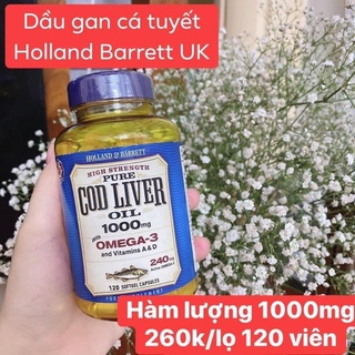 Dầu gan cá tuyết cod liver oil nhà h&b - 250v/120v