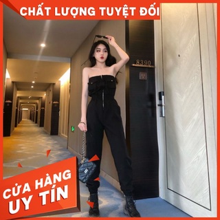 Jumpsuit ống liền quần cá tính
