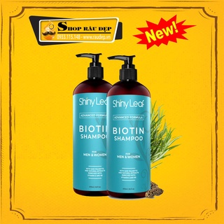   Dầu Gội Biotin Giảm Gãy Rụng Shampoo Shiny Leaf Advanced Formula 473ml  Mỹ - Combo 2 chai