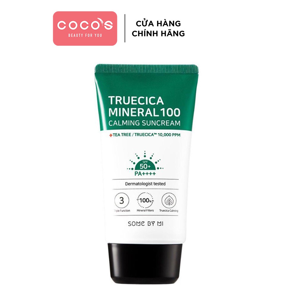 Kem Chống Nắng Giảm Và Ngăn Ngừa Mụn Và Làm Sáng Da Some By Mi Truecica Mineral 100 Calming Suncream 50ml