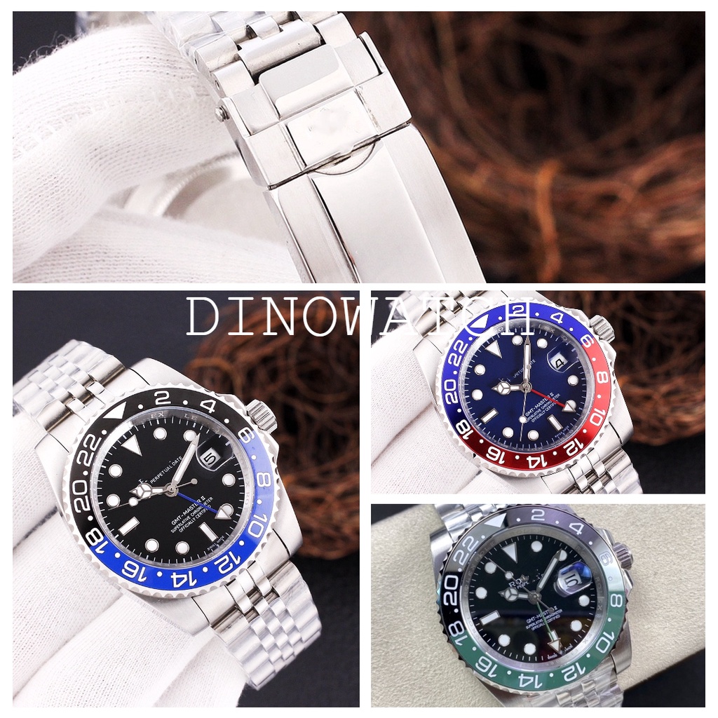 Đồng Hồ Nam Automatic GMT Master II , Size 41mm , Dây Thép , Viền 2 Màu