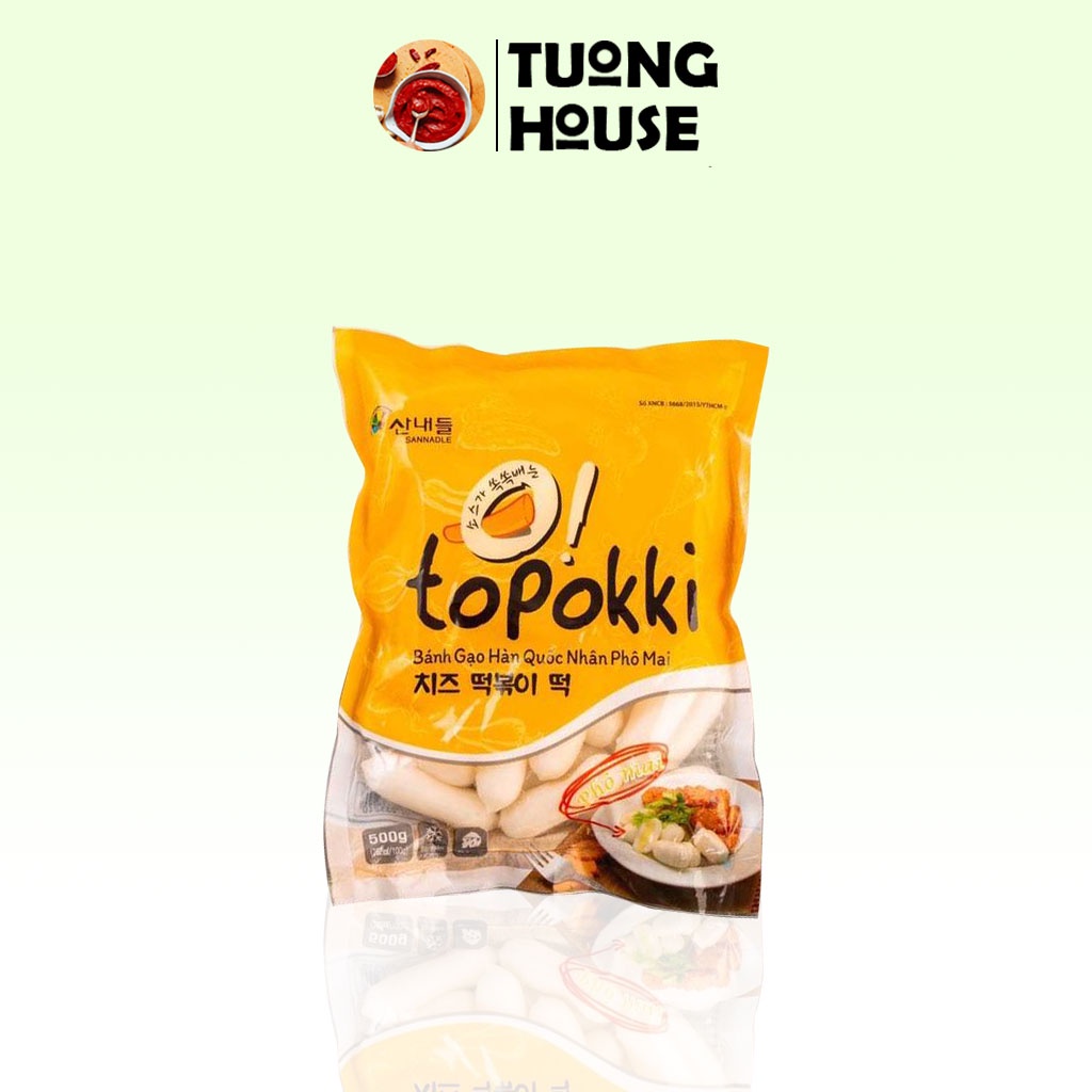 Bánh Gạo Tokbokki Nhân Phô Mai Hàn Quốc 500g