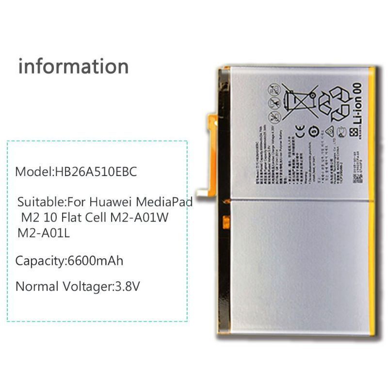 Pin xịn huawei m2 10.1 inch bảo hành 6 tháng đổi mới