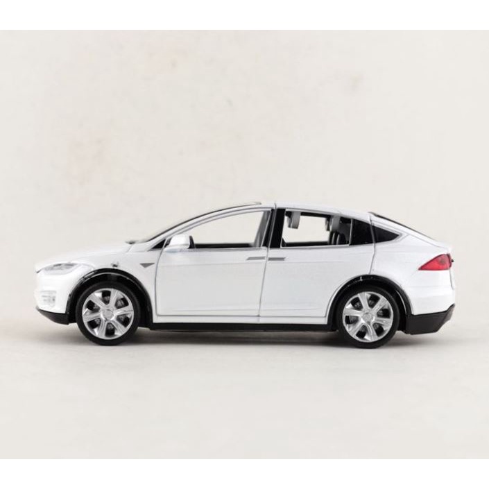 Mô hình xe TESLA MODEL S 1:32 có đèn âm thanh ô tô đồ chơi trẻ em hợp kim oto xe hơi mini bằng thép