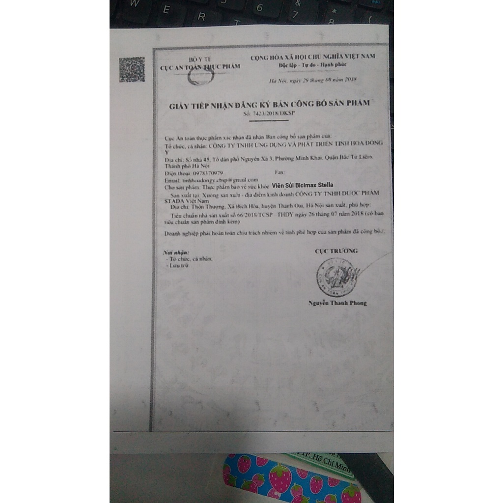 Bicimax Stella  Viên bố sung vitamin C  và khoáng chất Tube 10 viên