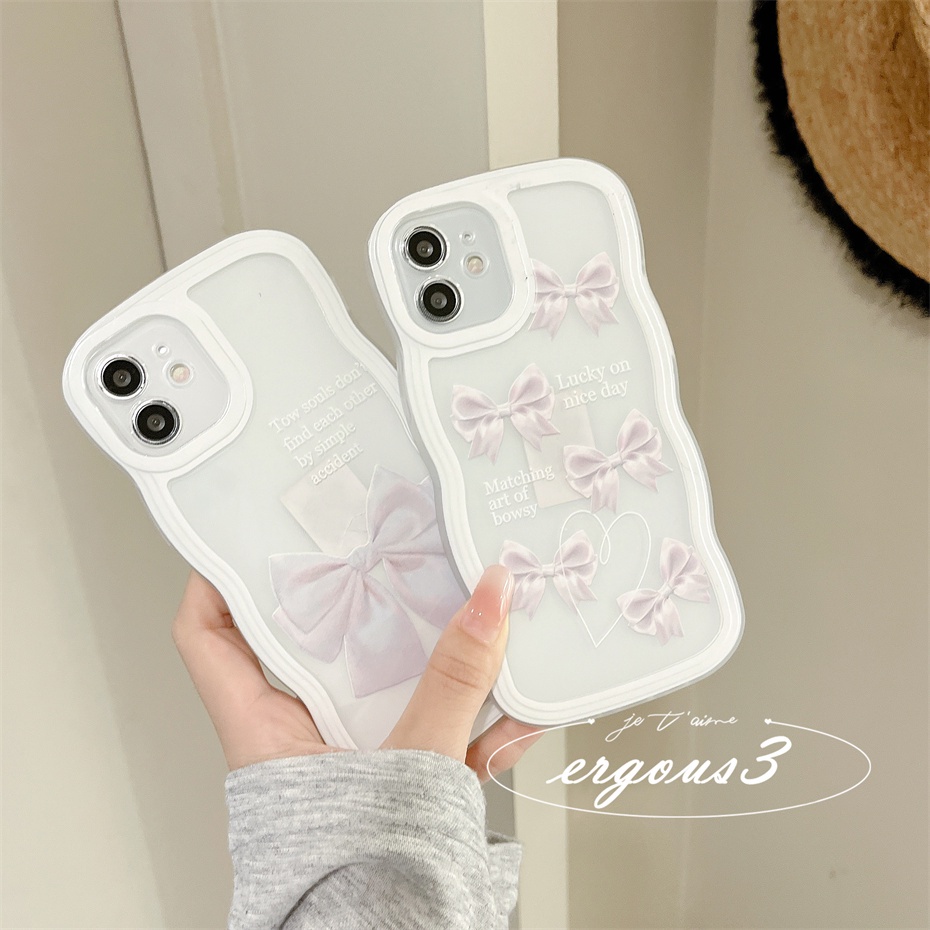 Ốp Điện Thoại Mềm Họa Tiết Thắt Nơ Thời Trang Cho iPhone 14 13 12 11 Pro Max SE2020 X XR Xs Max 7 8 Plus