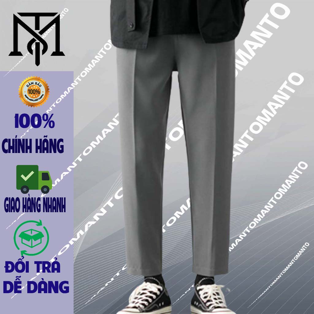 Quần baggy nam ống rộng vải Hàn cao cấp, co giãn phân loại tây âu Premium thời trang MANTO - QBY015