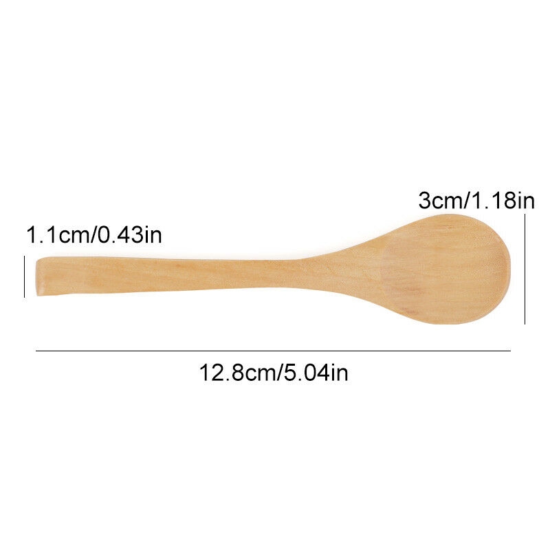 Set 5 muỗng gỗ tre tròn múc canh/cà phê tiện dụng cho nhà bếp