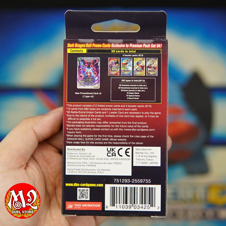 Hộp thẻ bài Bảy viên ngọc rồng Siêu cấp Dragon Ball Super: PP04 Premium Pack Set 04 - SUPREME RIVALRY - Nhập khẩu USA