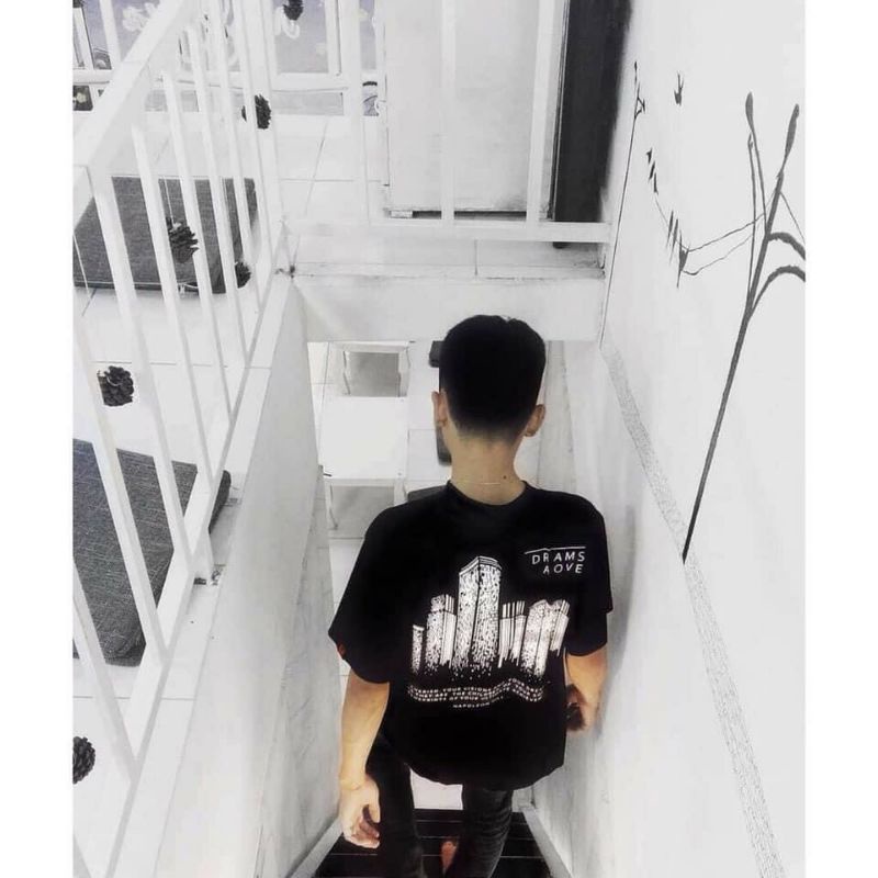 Áo Thun Unisex Tay Lỡ Form Rộng Phông Cách Hàn Quốc Freesize
