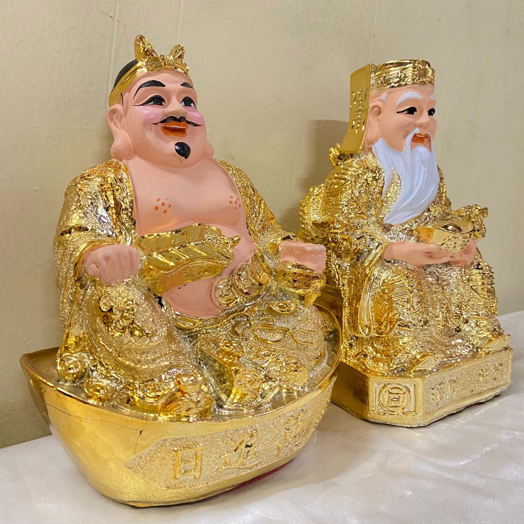 Tượng Thần Tài Thổ Địa Kim Sa cao 8 inch