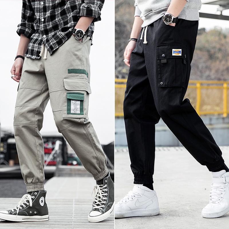 Quần jogger kaki túi hộp unisex Nam Nữ- quần jogger kaki ulzzang