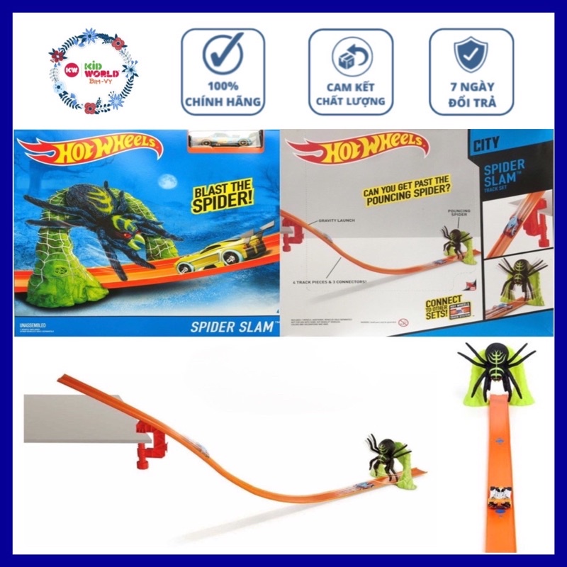 Bộ đường ray đua cơ bản Hot Wheels Spider Slam, CMB30.