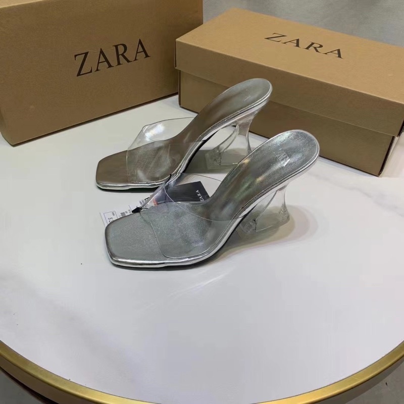 Guốc loe zara quai mica fullbox