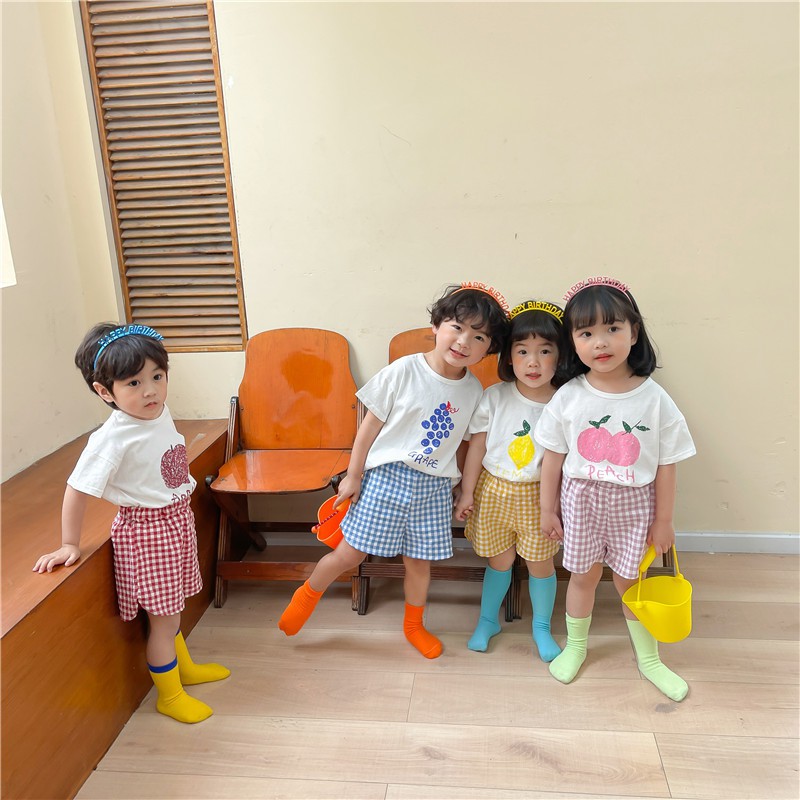 Bộ quần áo trái cây cho bé cotton siêu mềm mát dễ thương