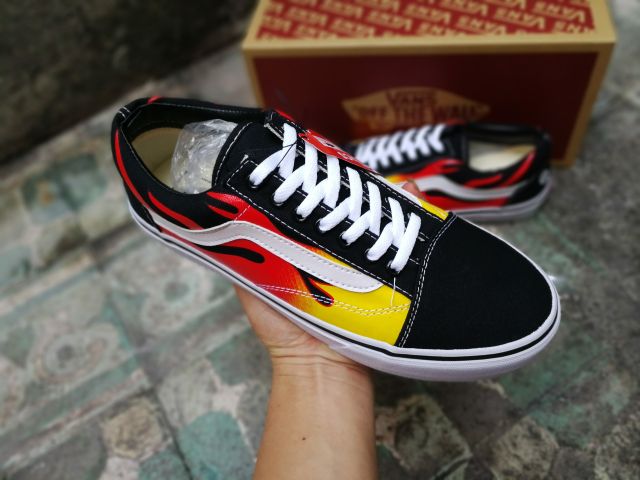 [Box hãng, Free ship] Giầy sneaker Van old kool Lửa nam nữ