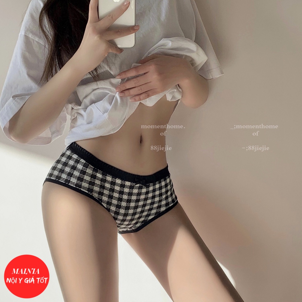 [Có M] Quần Lót Nữ Cotton Màu Đen Nhiều Hoạ Tiết Chíp Nữ Màu Đen Xinh Xắn Dễ Thương Mainia Shop