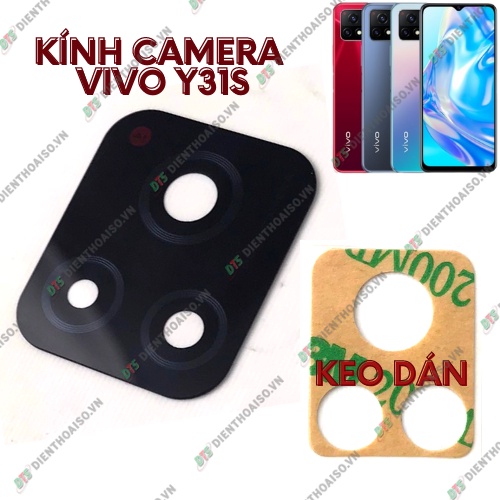 Kính camera vivo y31s kèm keo dán