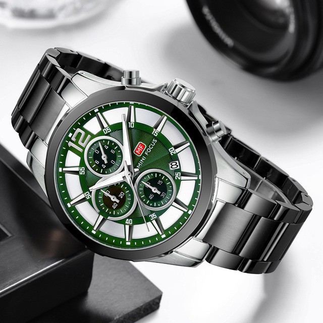 Mini FOCUS Đồng Hồ Đeo Tay Bằng Thép Không Gỉ Chống Thấm Nước Đa Năng Dành Cho Nam