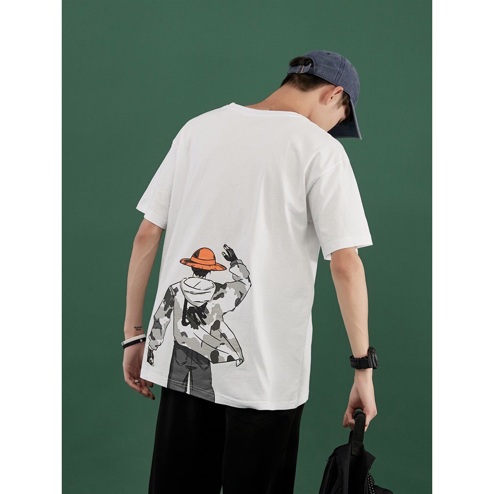 [CÓ ẢNH THẬT] Áo thun tay lỡ form rộng in họa tiết hoạt hình LUFFY - Unisex nam nữ đều mặc được | BigBuy360 - bigbuy360.vn