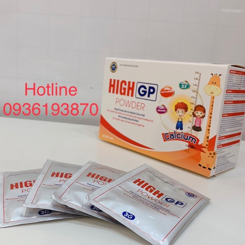 Cốm hỗ trợ tăng chiều cao High GP Powder - Hộp 30 gói x 5g