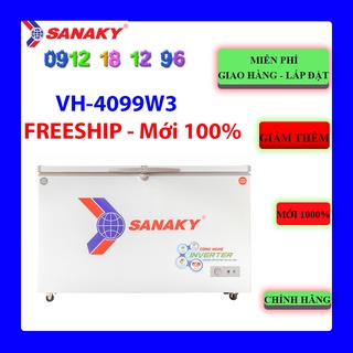 Tủ đông sanaky vh-4099w3 inverter 400 lít,2 cánh,1 đông 1 mát