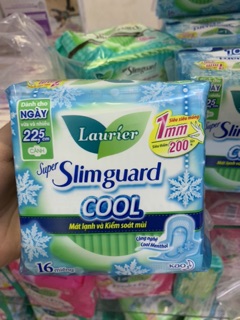 Băng vệ sinh Laurier Slimguard COOL 16 miếng combo 4 gói