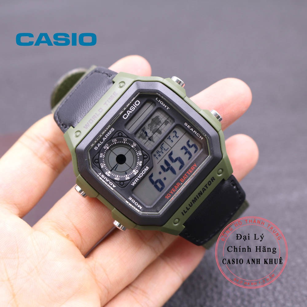 Đồng hồ Nam Casio WorldTime AE-1200WHB-3BVDF dây nhựa