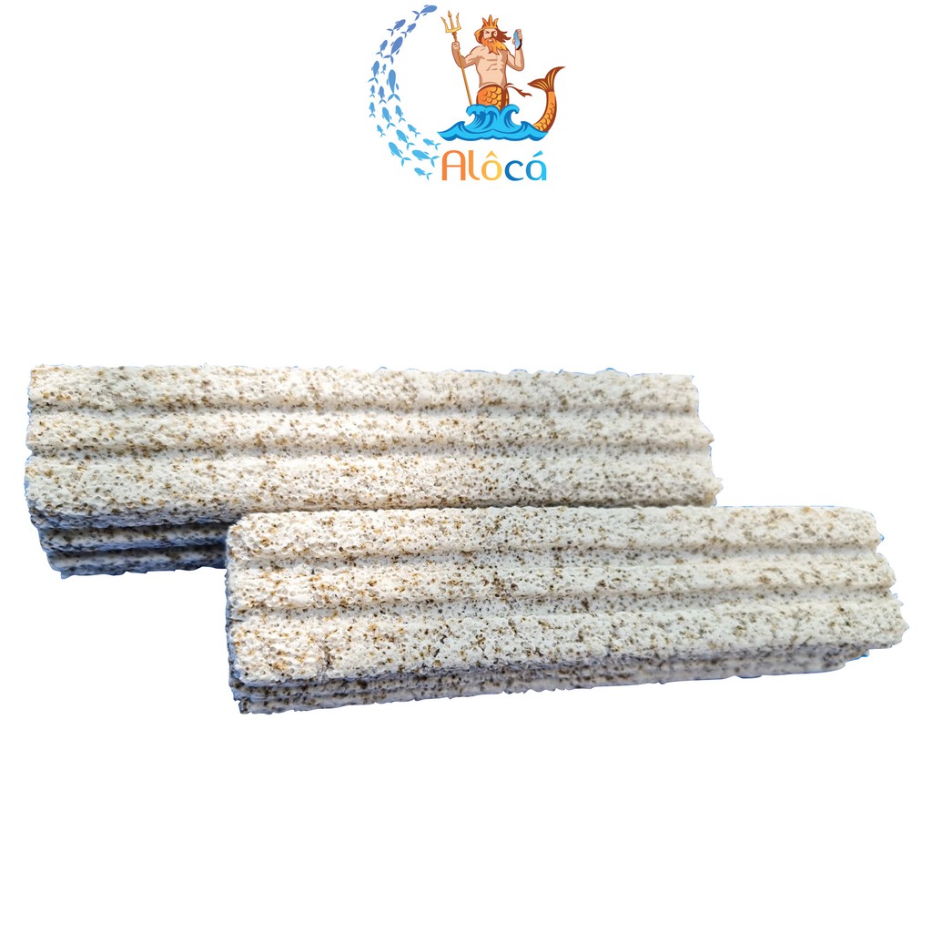 Combo 10 thanh sứ thanh đa giác muối tiêu 4x16 cm lọc nước cho bể cá cảnh