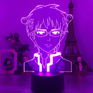 Đèn Led 3D Mẫu Saiki Anime 16 Màu Nhân Vật Hoạt Hình