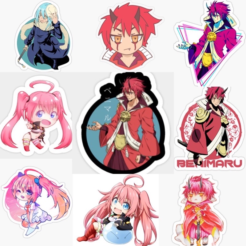 Hình dán Sticker Tensei Shitara Slime datta ken 30-60 cái ép lụa khác nhau / Stiker anime Tensei Shitara Slime datta ken