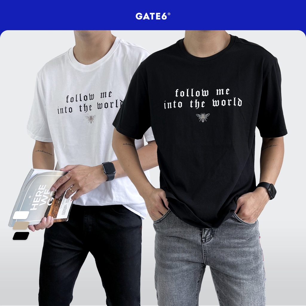 Áo thun Nam cổ tròn GATE6, phông ngắn tay Unisex premium 100% cotton co giãn regular fit Follow - #G0041