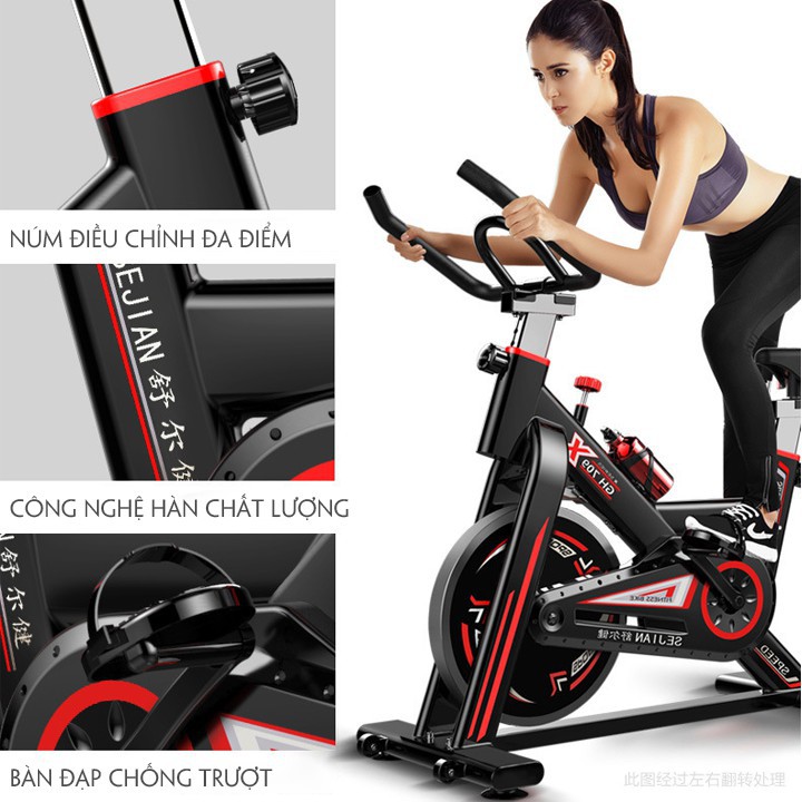 Xe đạp tập thể dục tại nhà, Xe đạp tập gym trong nhà ,khung thép không rỉ mạnh mẽ bền bỉ T366