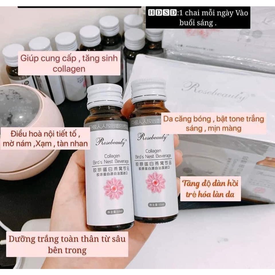 Colllagen trắng da  Rose Beauty, tinh chất yến và mật ong giúp da tráng sáng hiệu quả