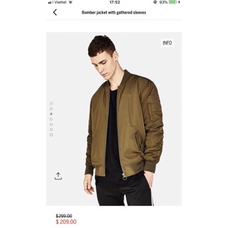 Áo khoác bomber nam Bershka