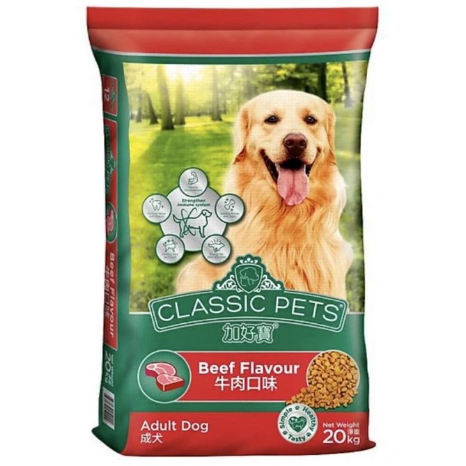 20kg ( 50 gói 400g) Thức ăn cho chó trưởng thành CLASSIC PETS vị bò