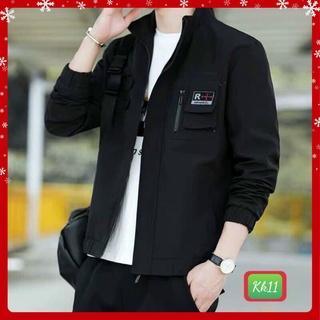 Áo khoác kaki nam cổ đứng trơn cá tính phong cách ha0501