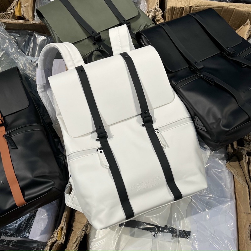 - Balô form vuông vừa laptop siêu  Gazton Luga backpack--màu trắng classic